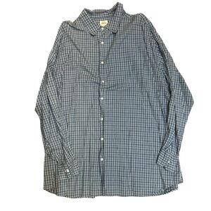 Men’s 555 Turnpike Blue Plaid Button Down 3XT